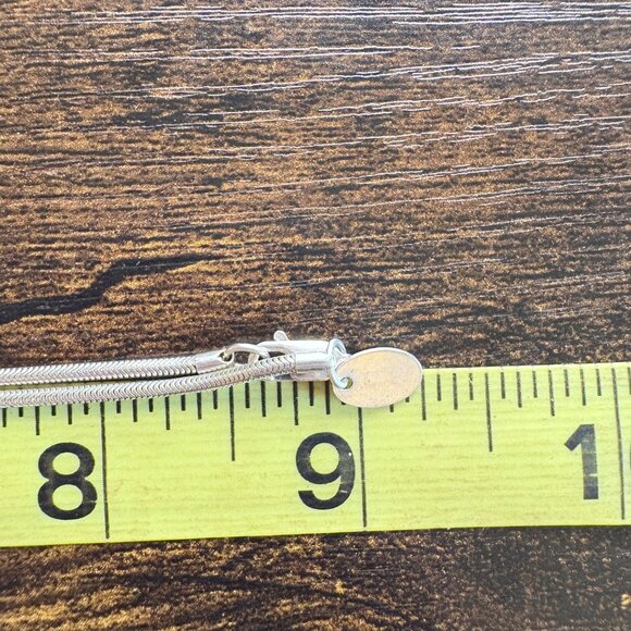 VTG Solid Sterling Silver 925 Globe Earth Pendant Necklace Size 18" Length - Picture 11 of 13